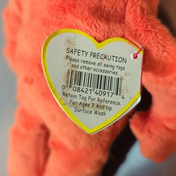 2011 Ty Beanie Babies Yo Gabba Gabba Muno Plush Red Cyclops  Hang And Tush Tags - Picture 5 of 10